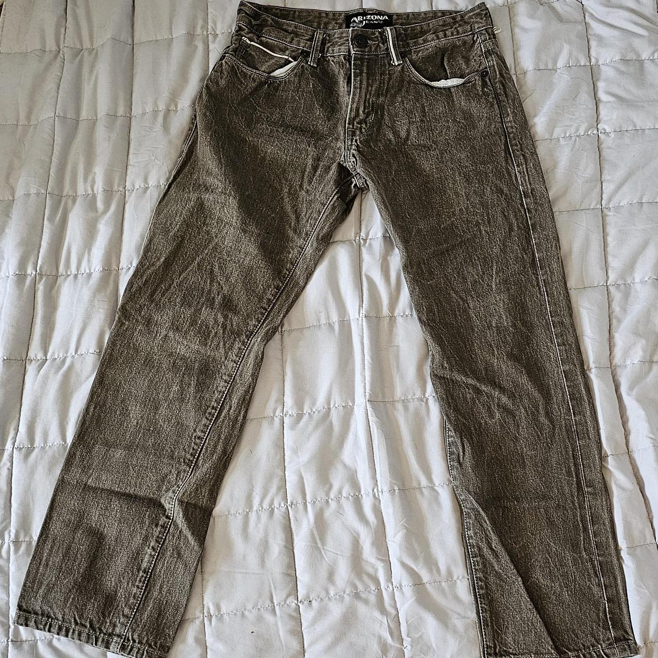 baggy khaki/green arizona jeans -made in the... - Depop