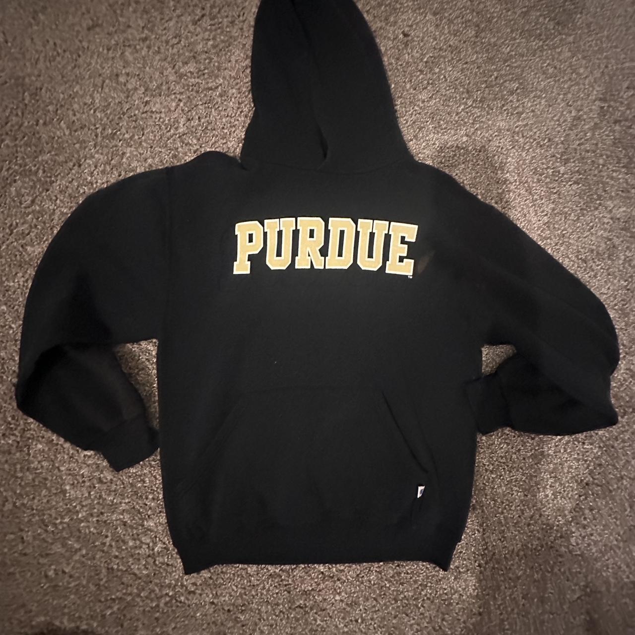 VINTAGE BOXY RUSSEL ATHLETIC PURDUE ESSENTIAL HOODIE... - Depop