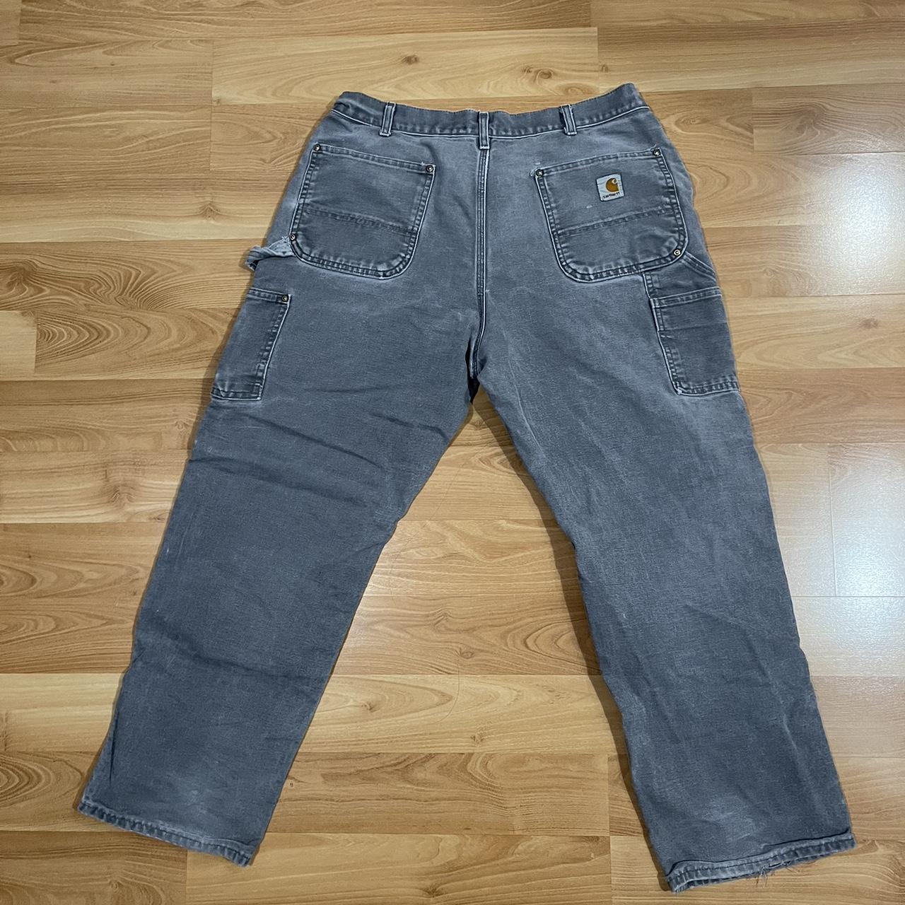 Carhartt Men's Grey Jeans | Depop