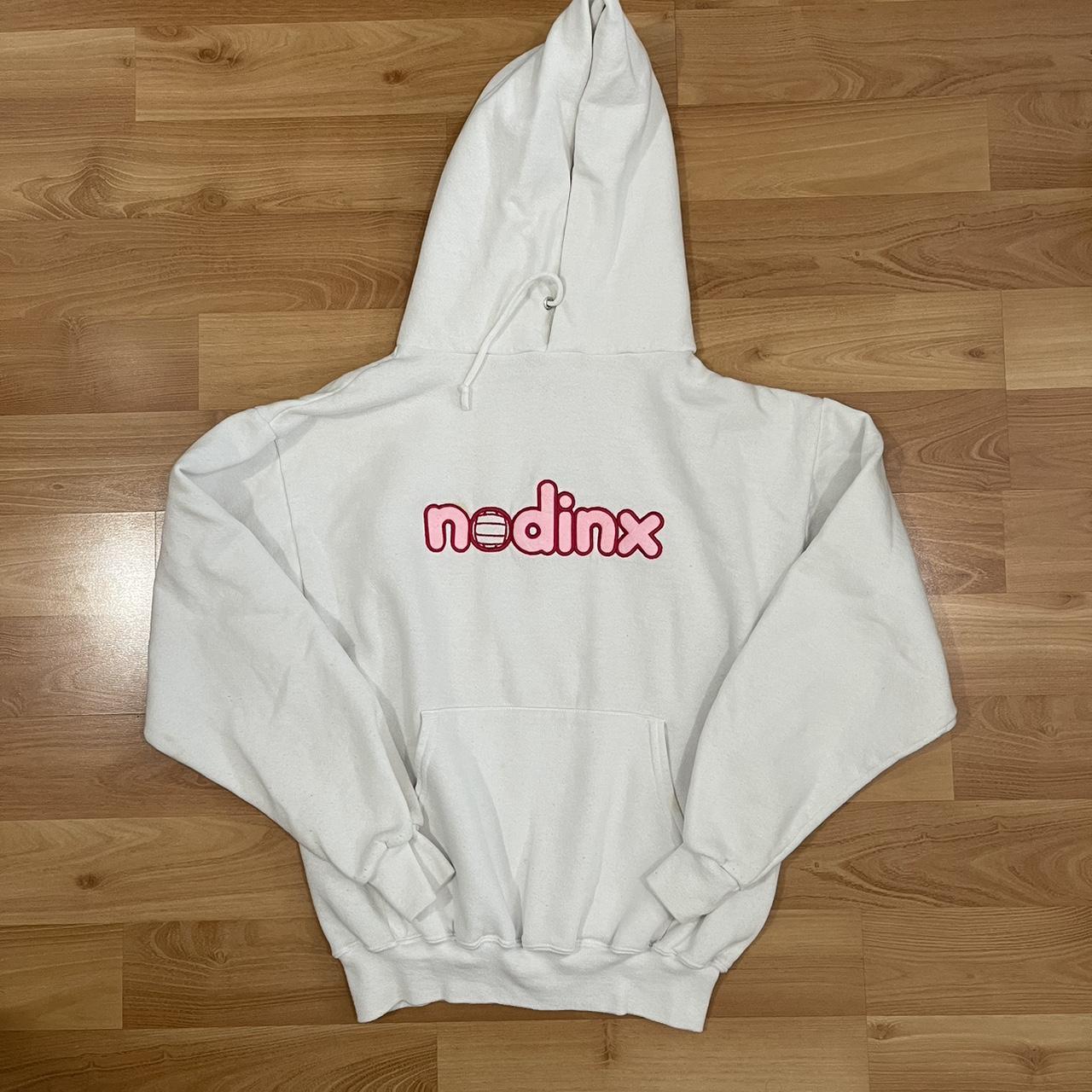 Men's White and Cream Hoodie Depop