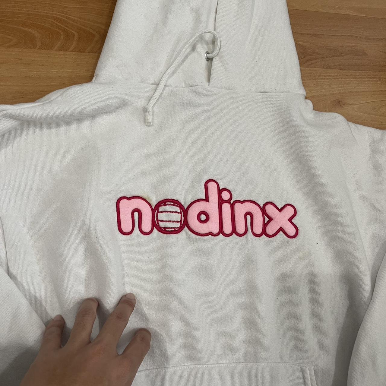 Men's White and Cream Hoodie Depop