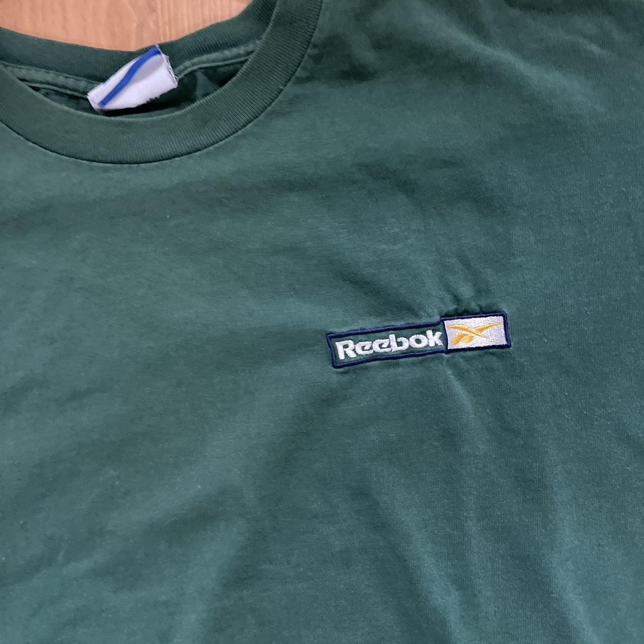 Vintage Reebok Mens Large Midnight Green - Depop