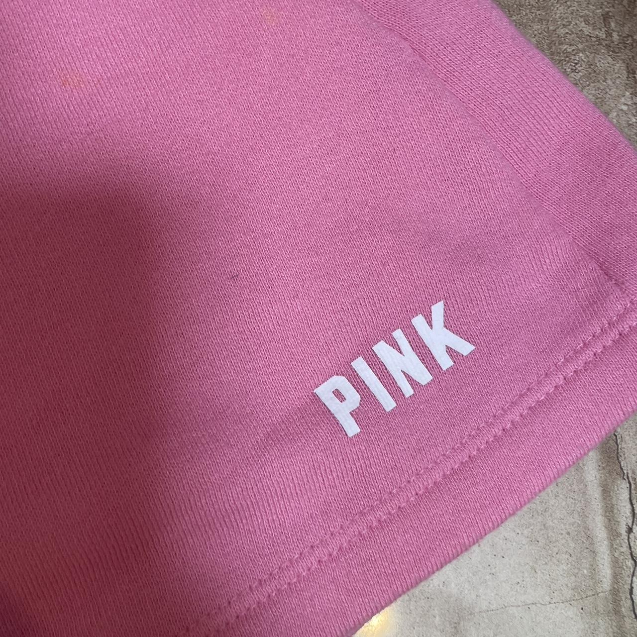 Large PINK Victoria secret shorts I have only worn... - Depop