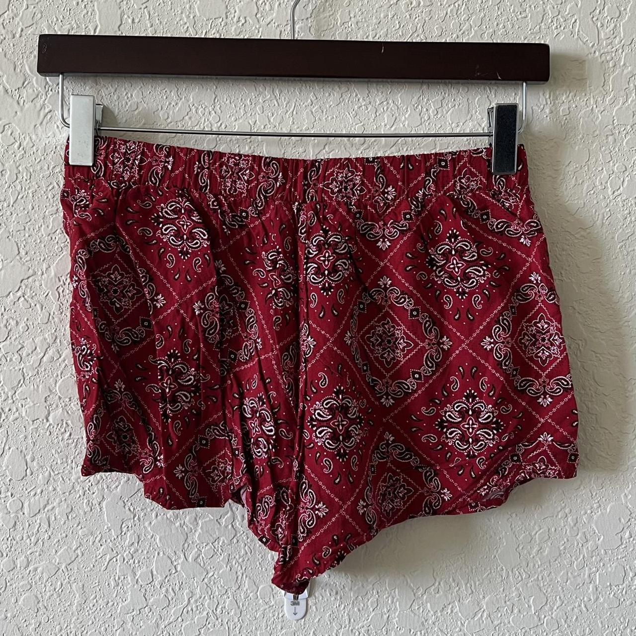 Red bandana shorts forever 21 online