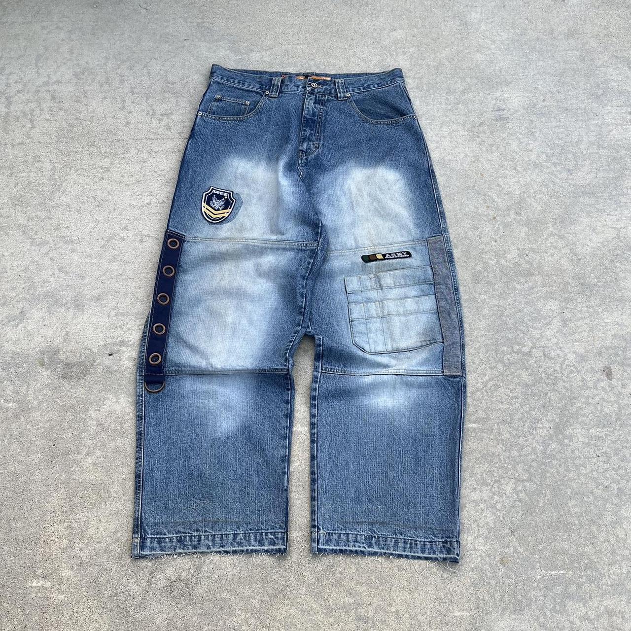 VINTAGE 90s BAGGY SKATER CYBERTEK JEANS -great used... - Depop