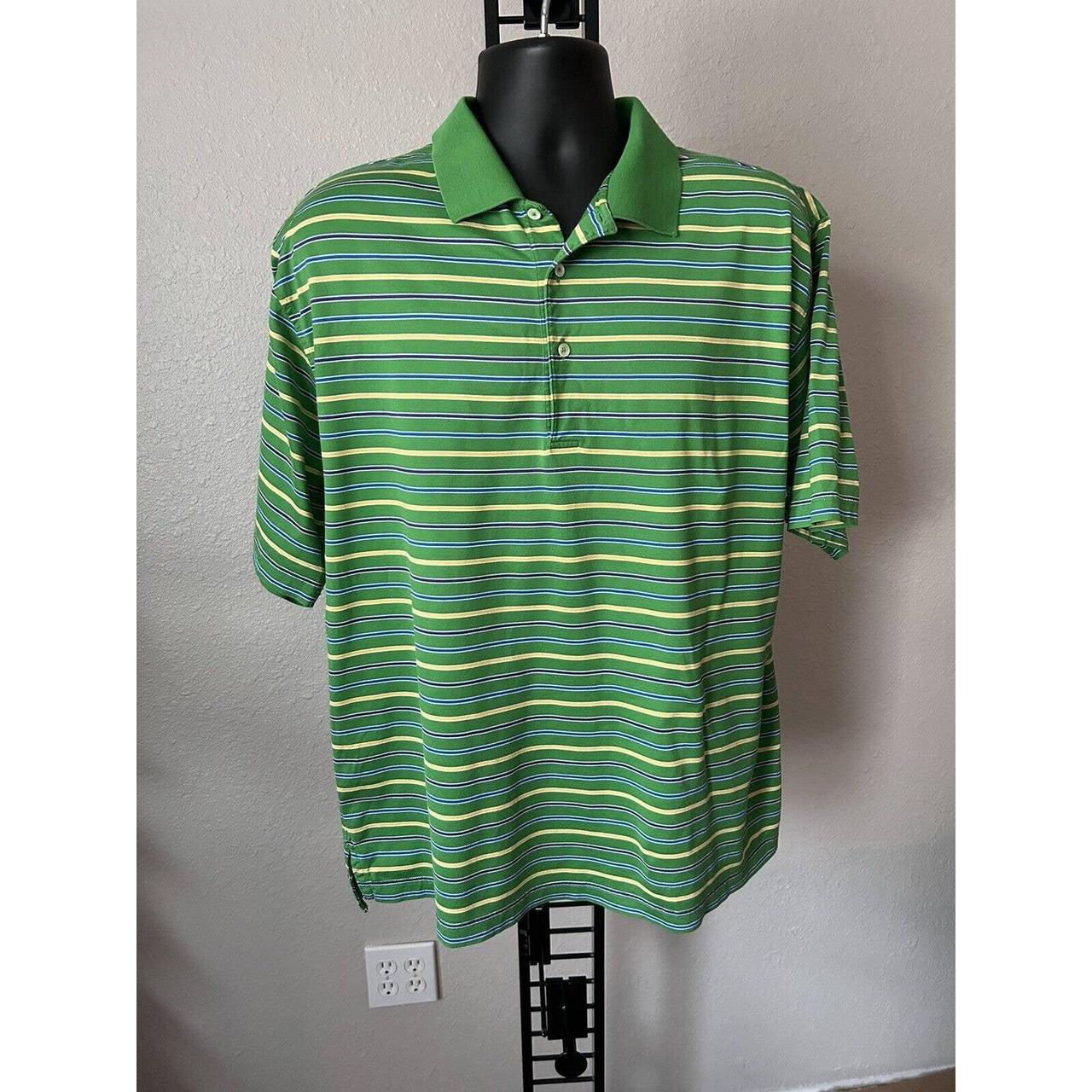 Fairway & Greene Men's Golf Polo Shirt Green Yellow... Depop