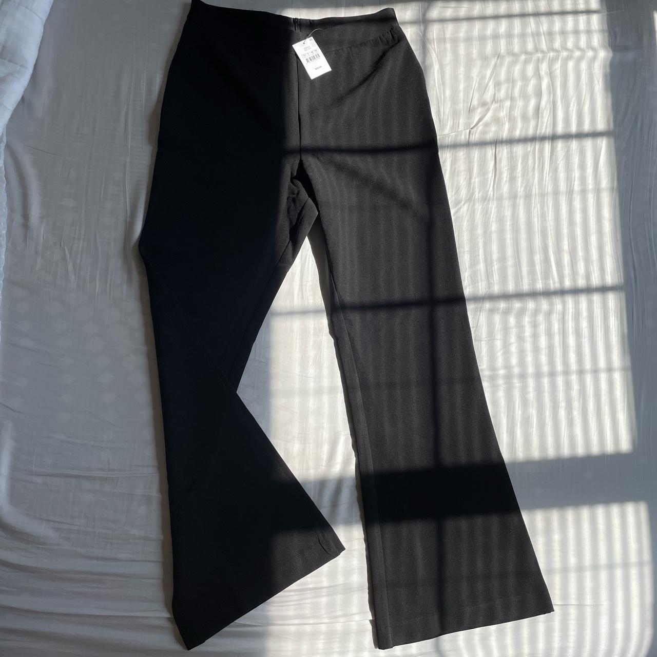 Black satin flared pants from cotton on, never worn - Depop