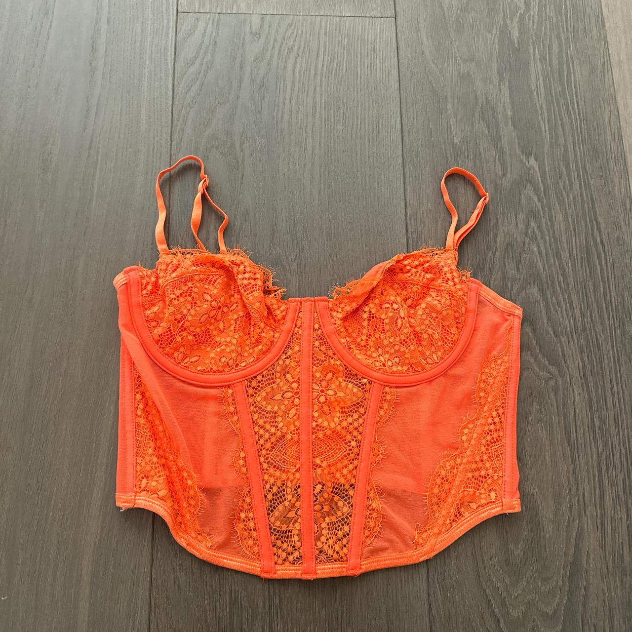 Glassons Orange Corset Top Worn Once Size Depop 9652