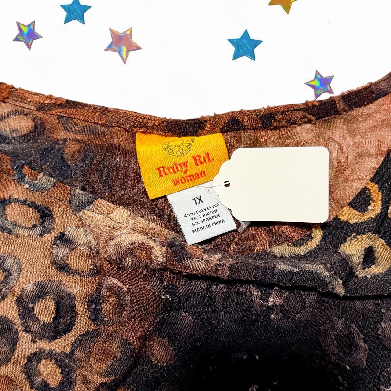 Ruby Rd. Women's Blouse - Brown/Multi - XXL – Rub… - image 4