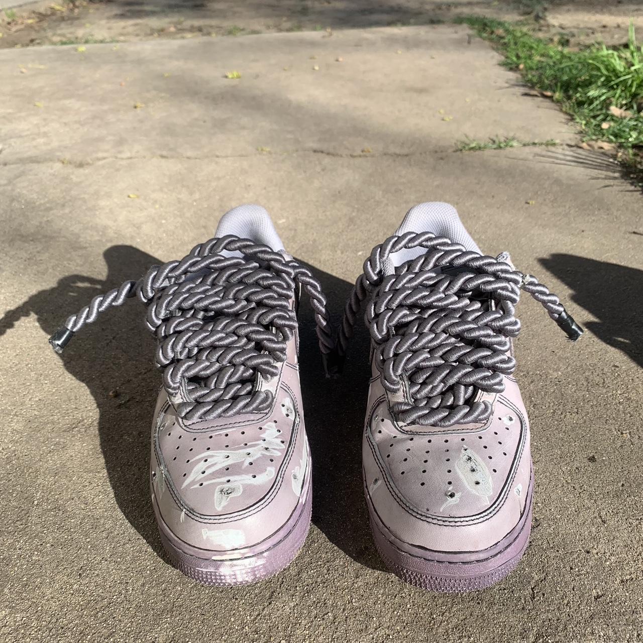 Custom AF1 Died blackish purple distressed Depop