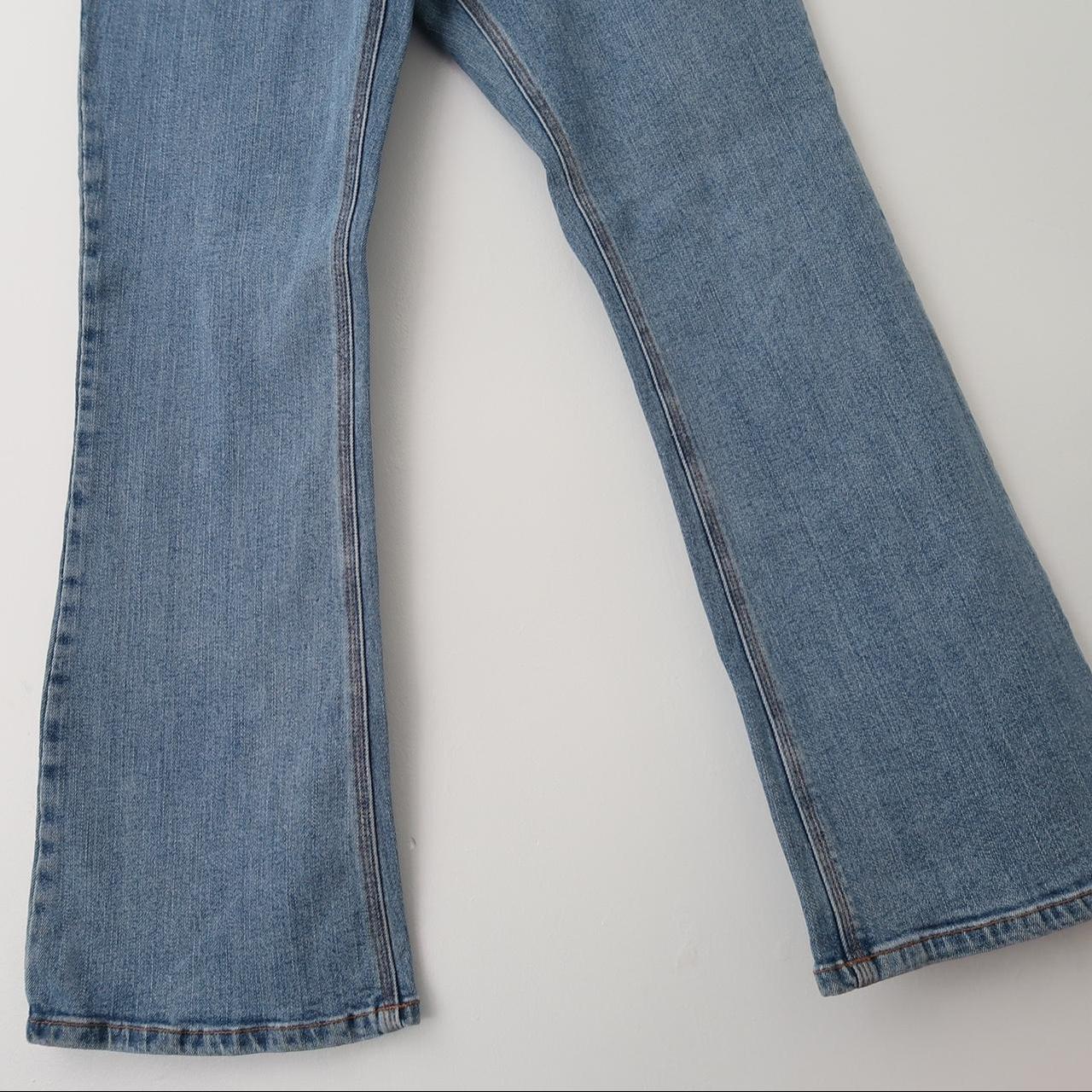 Y2k blue bootcut jeans. Mid wash denim, by brooker. ... - Depop