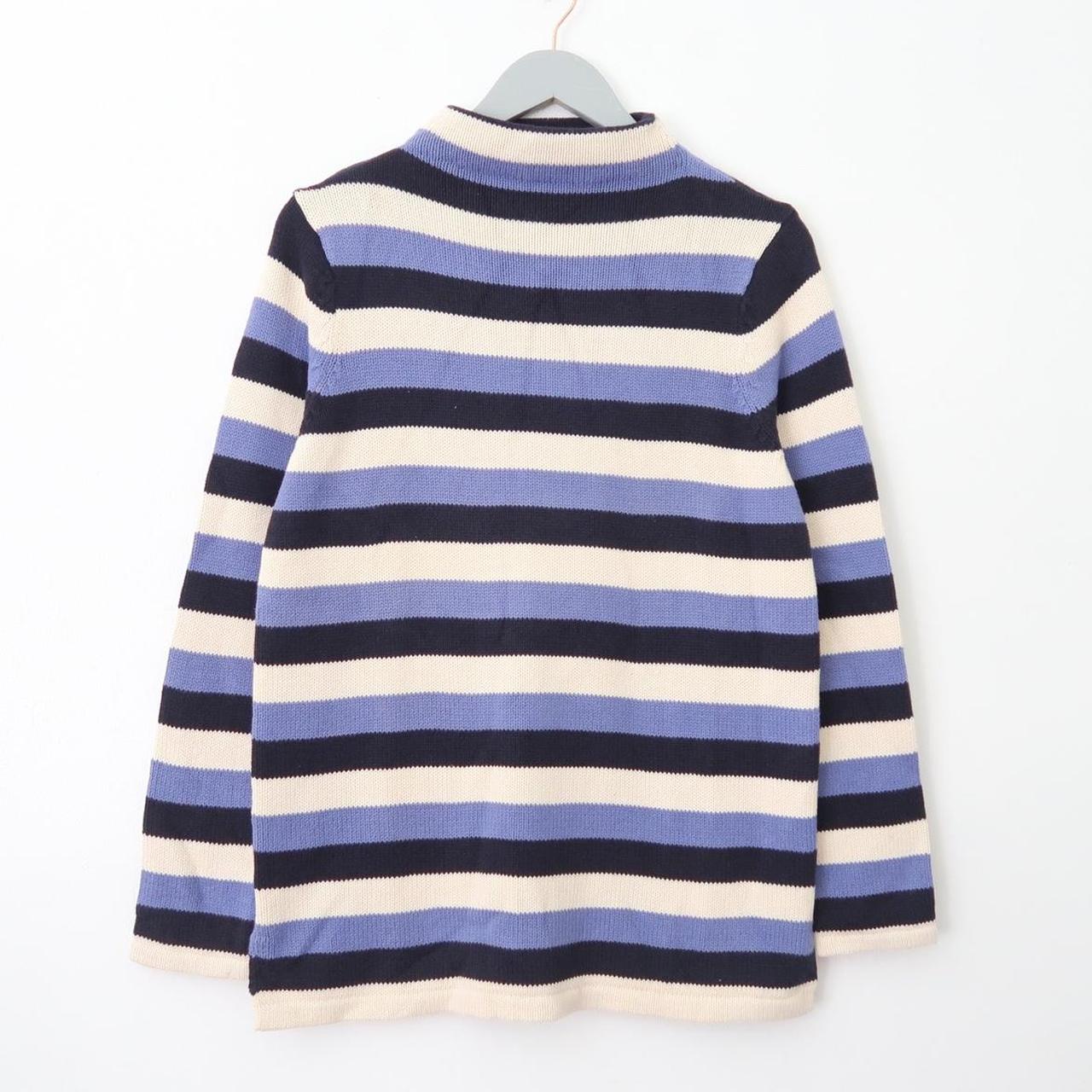 Blue striped mock turtleneck jumper. Size 12 or cute... Depop