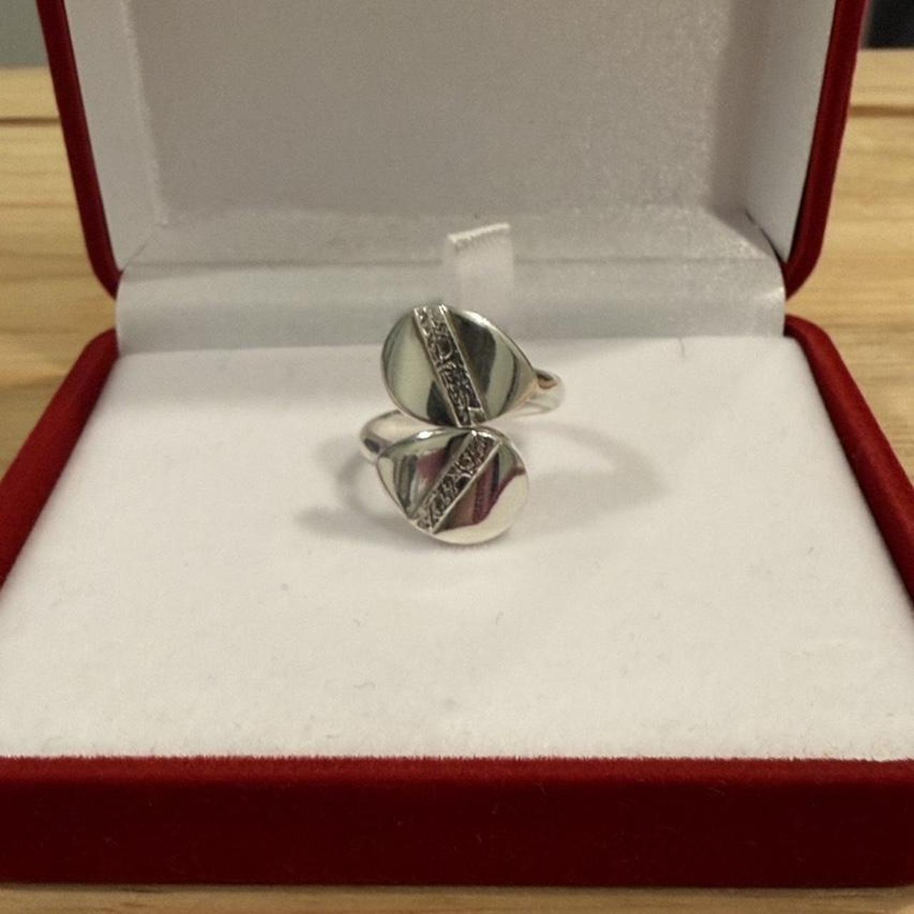 Women's Ring - Silver – Peruvian Silver Double Di… - image 1