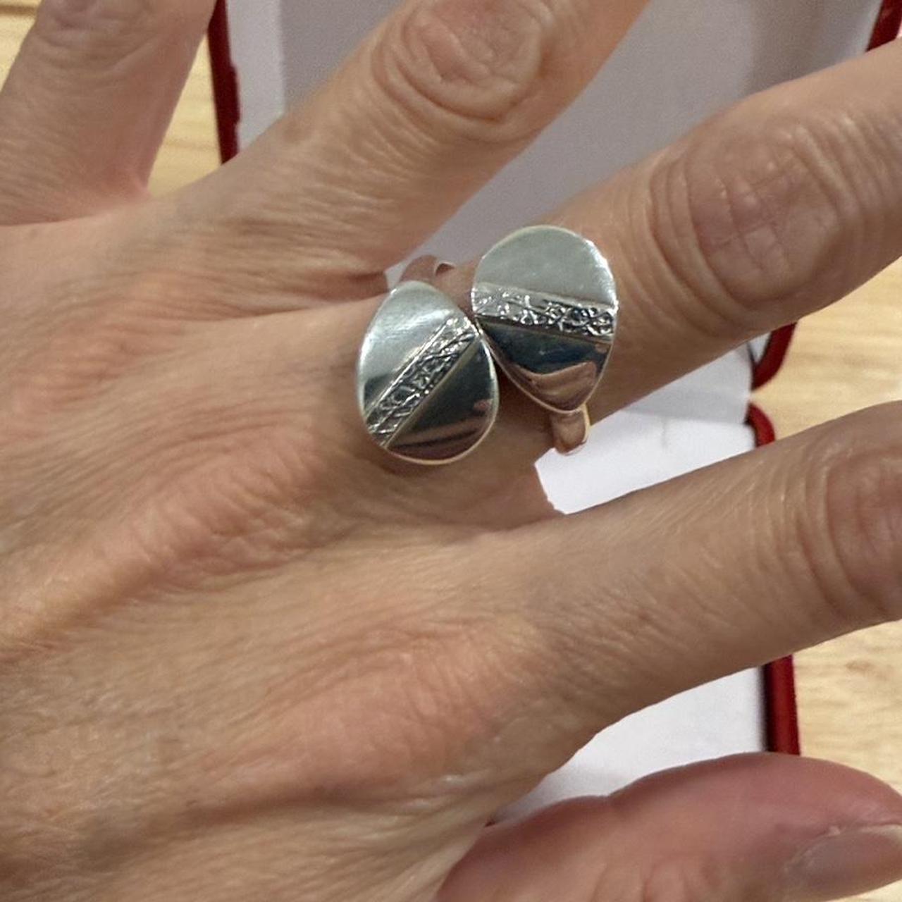 Women's Ring - Silver – Peruvian Silver Double Di… - image 3