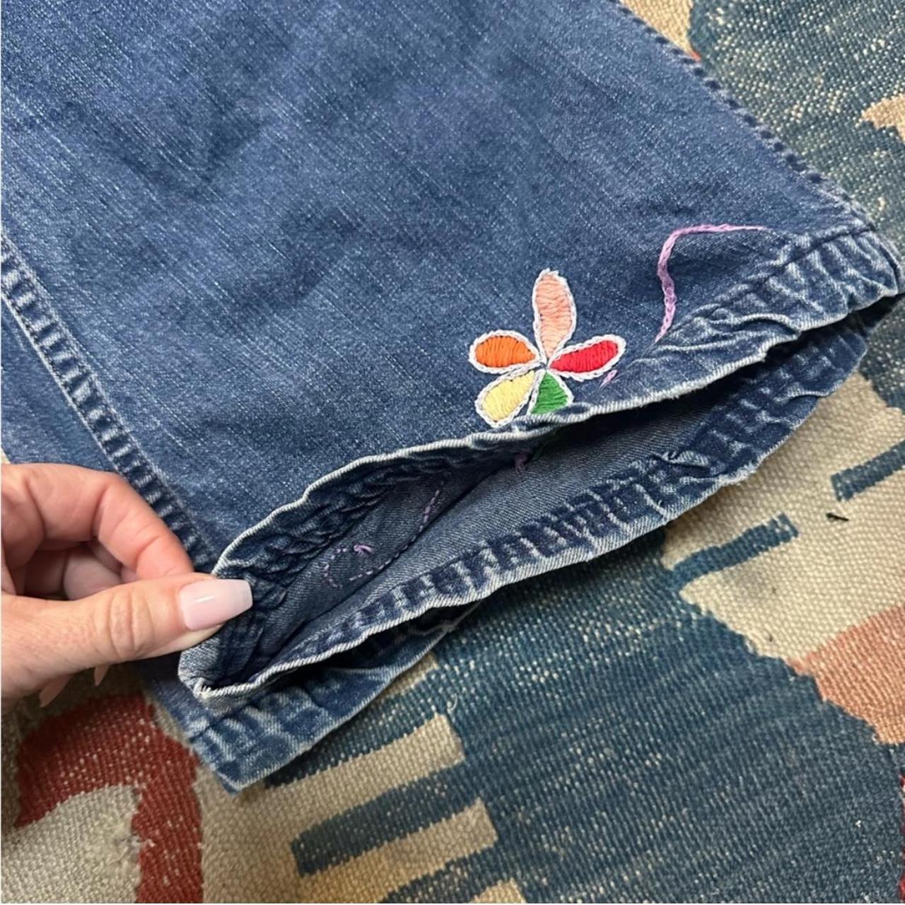 Landlubber Women's Flare Embroidered Jeans - Blue… - image 8