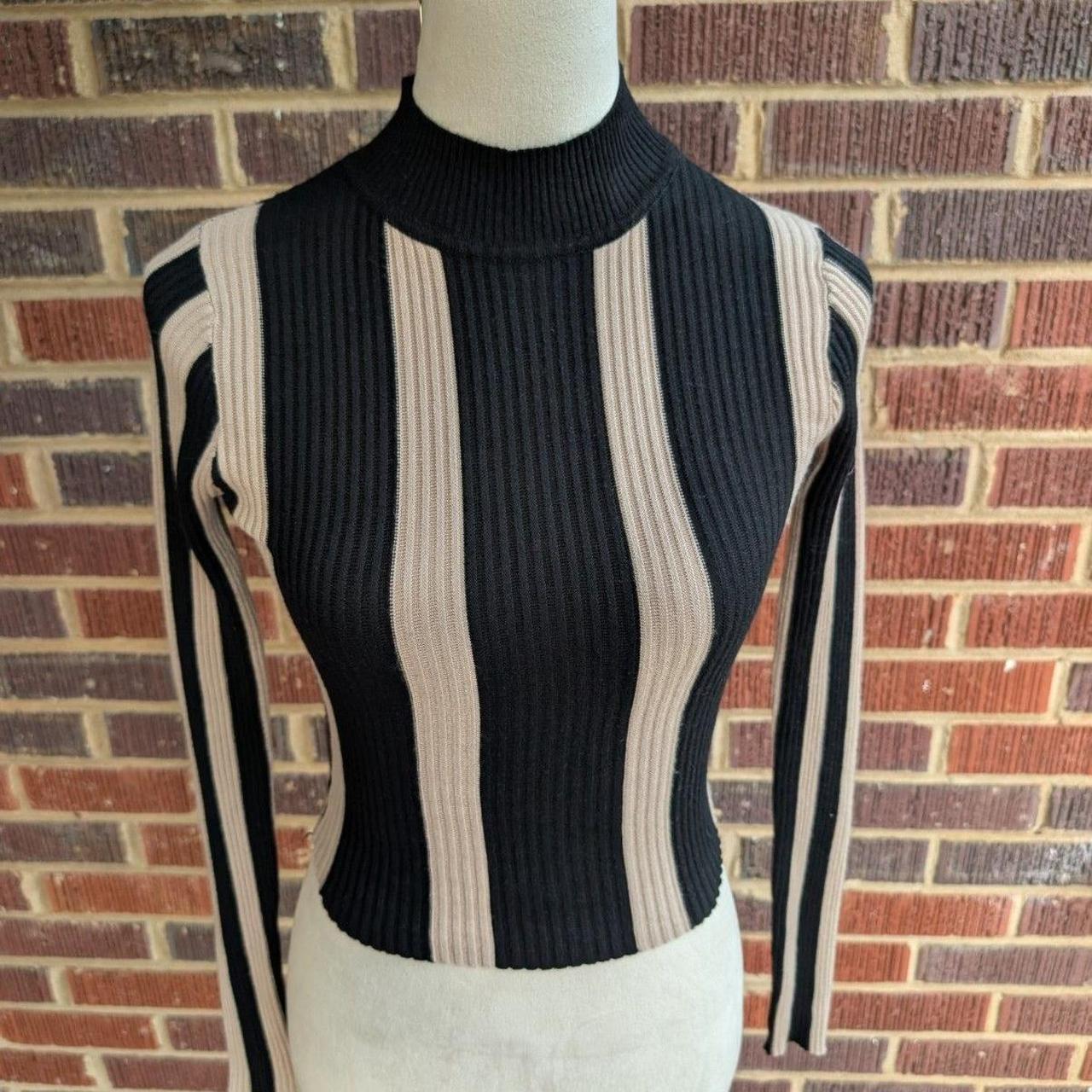 Source Unknown Women's Crop top - Black/Cream - S… - image 2