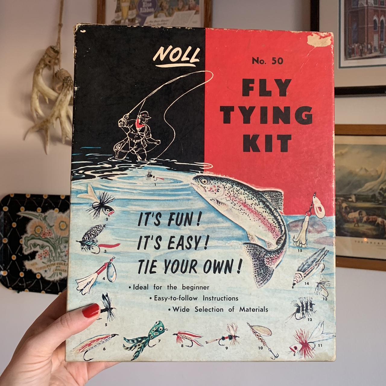 Vintage Fly Fishing Tying Kit Swipe and watch the - Depop