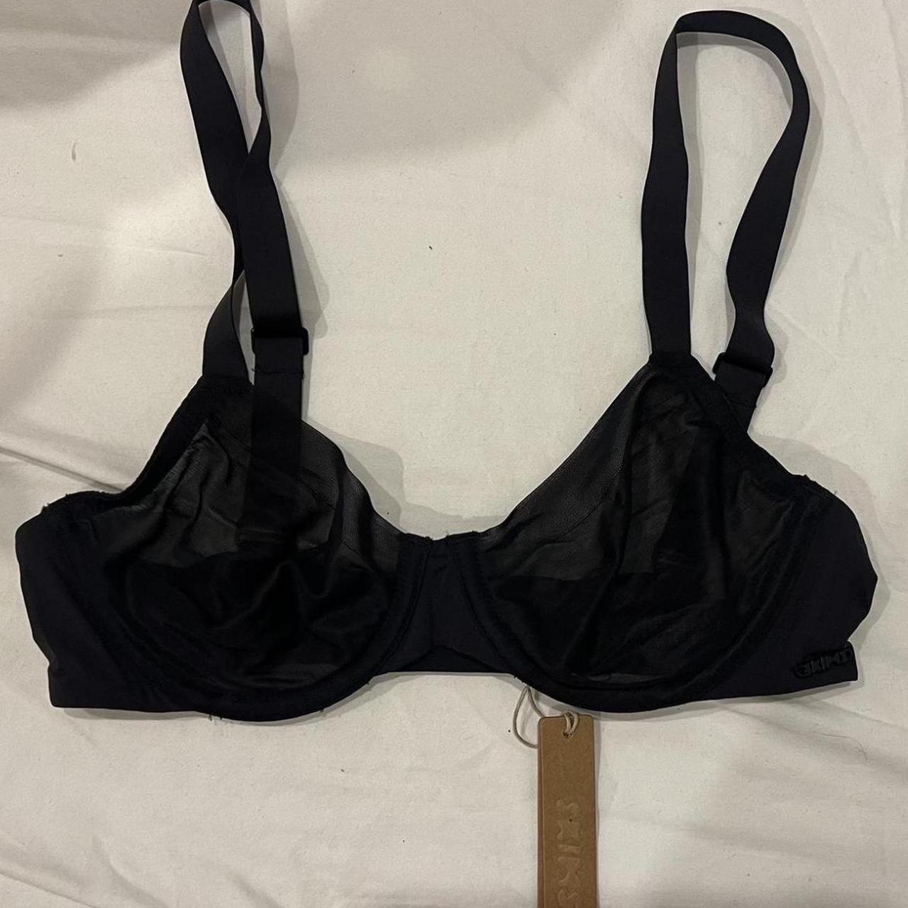 Skims no show unlined Demi bra. Color onyx. Size... - Depop