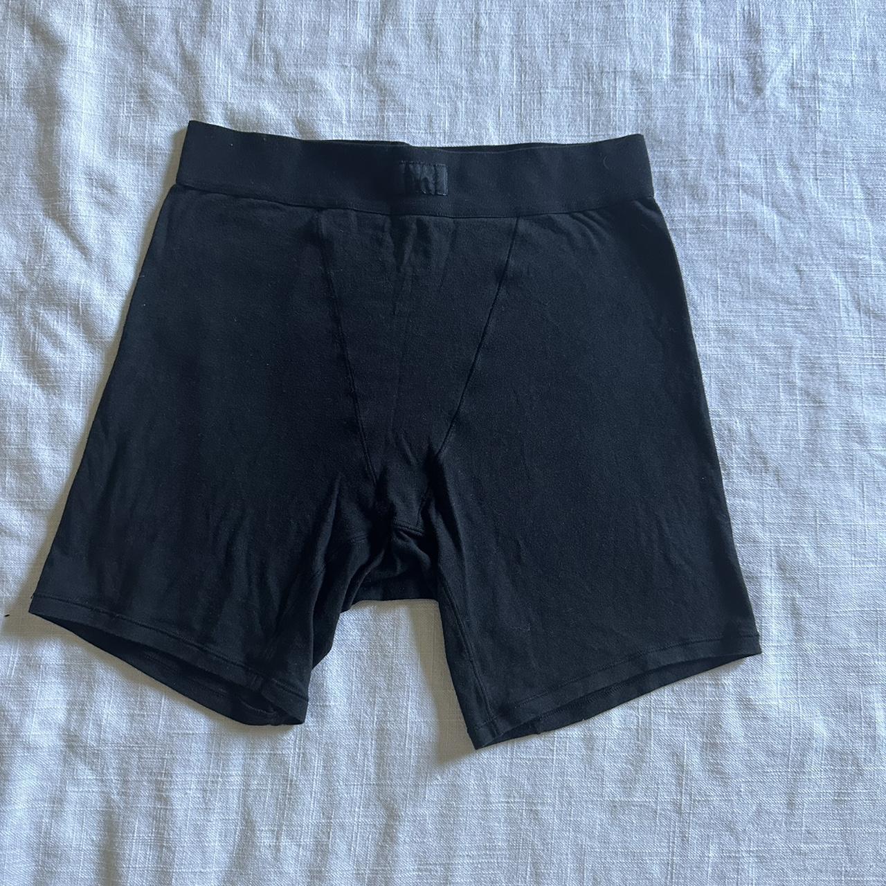 black skims fits everybody boy boxer shorts used a... - Depop