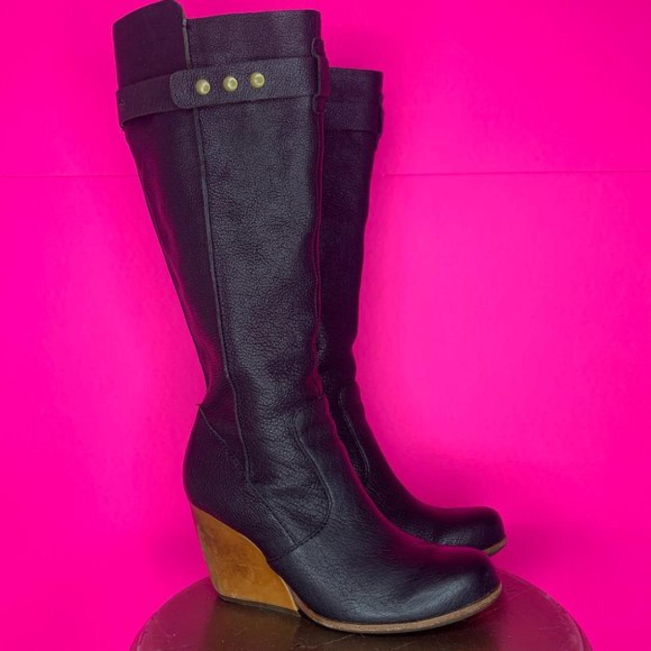 KORKEASE SHAWNA BLACK LEATHER KNEE HIGH BOOT ️FIRM... Depop
