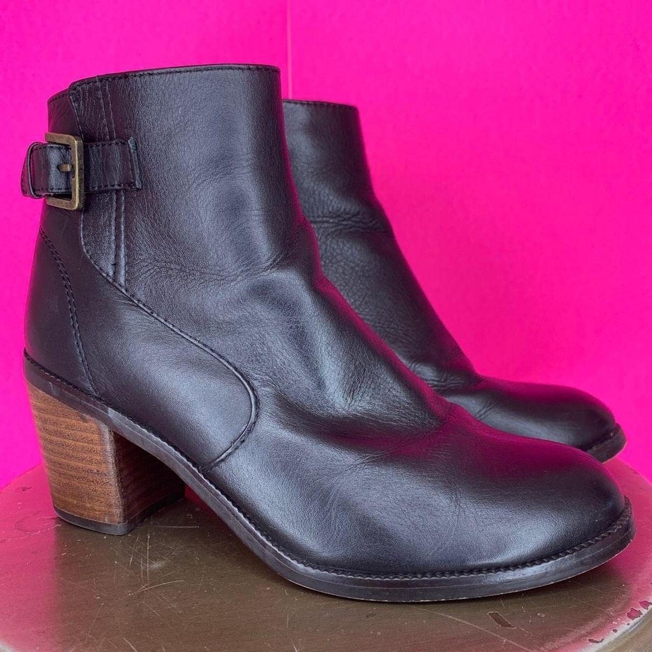 14TH & UNION LYNDA BLACK LEATHER ANKLE BOOT ️FIRM... Depop