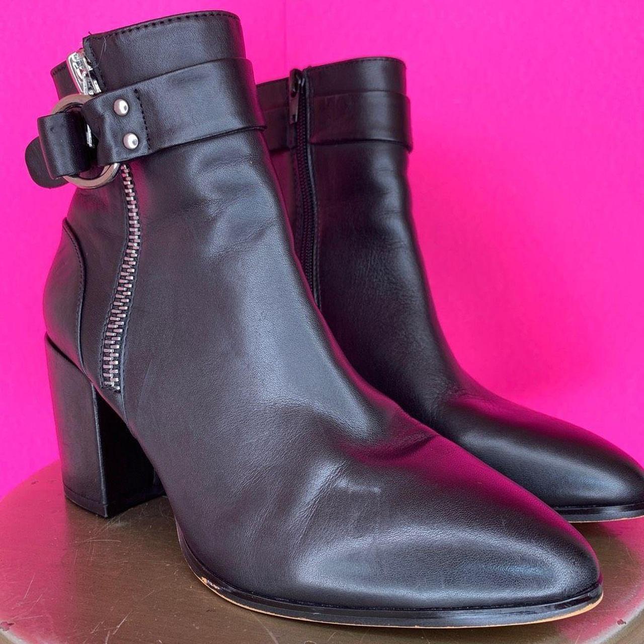 STEVEN BY STEVE MADDEN JOHANNA BLACK LEATHER SIDE Depop