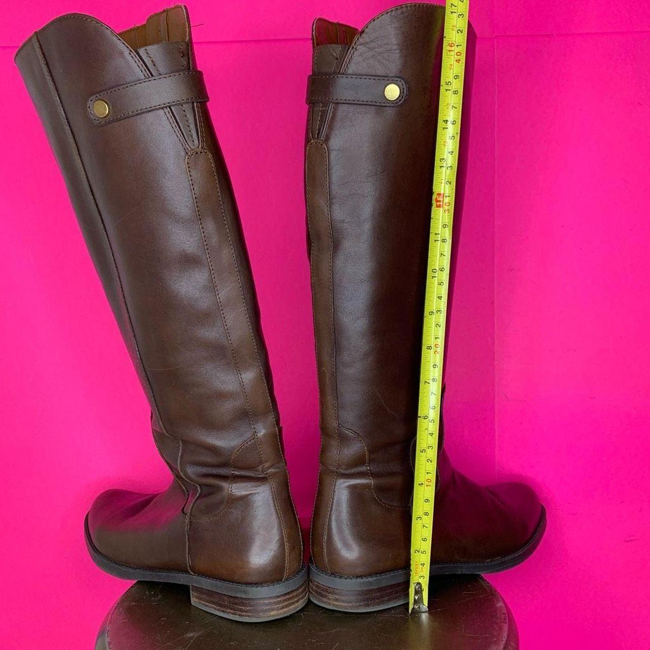 FRANCO SARTO CASTOR BROWN LEATHER KNEE HIGH RIDING Depop