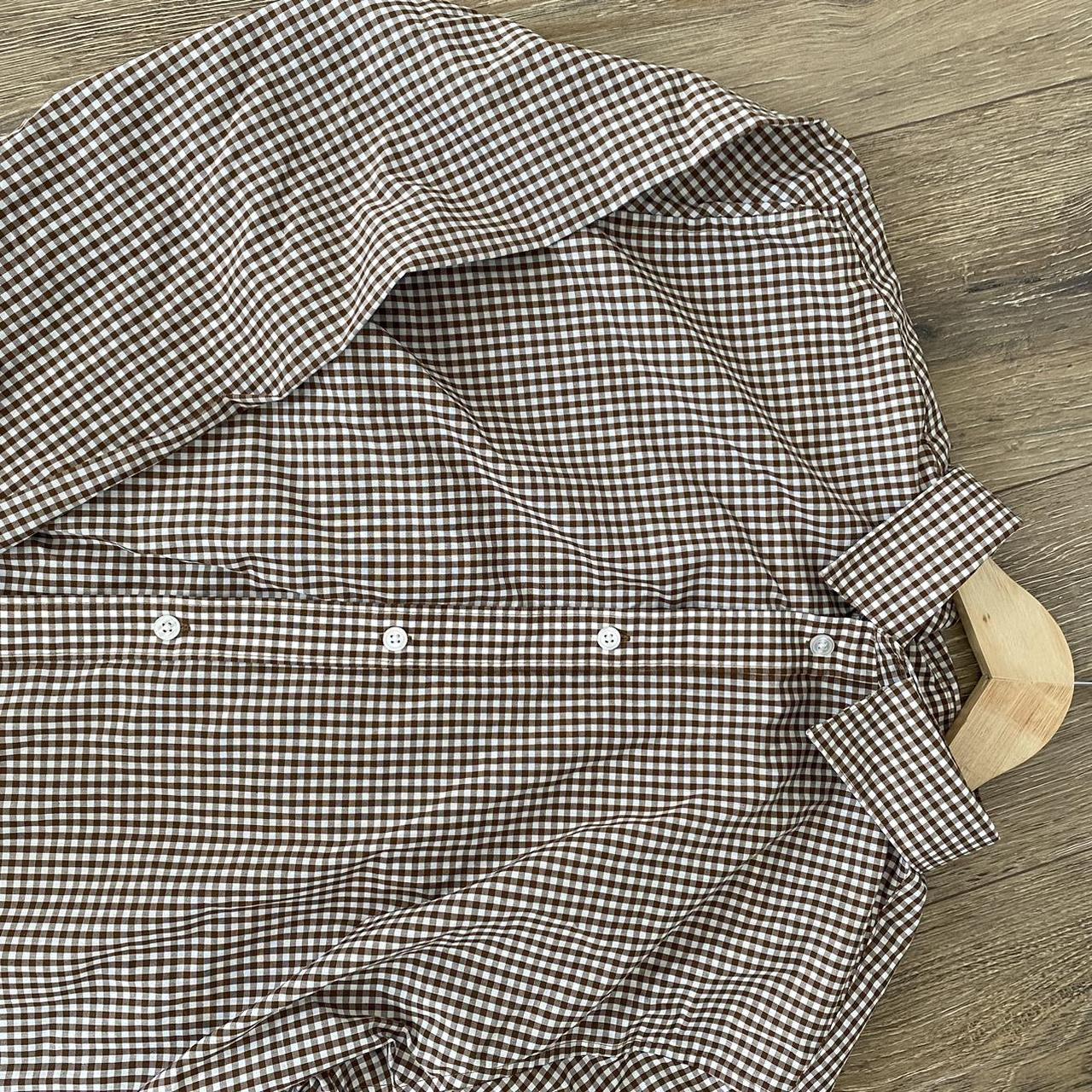 coolest vintage gingham shirt. oversized fit, mens... - Depop