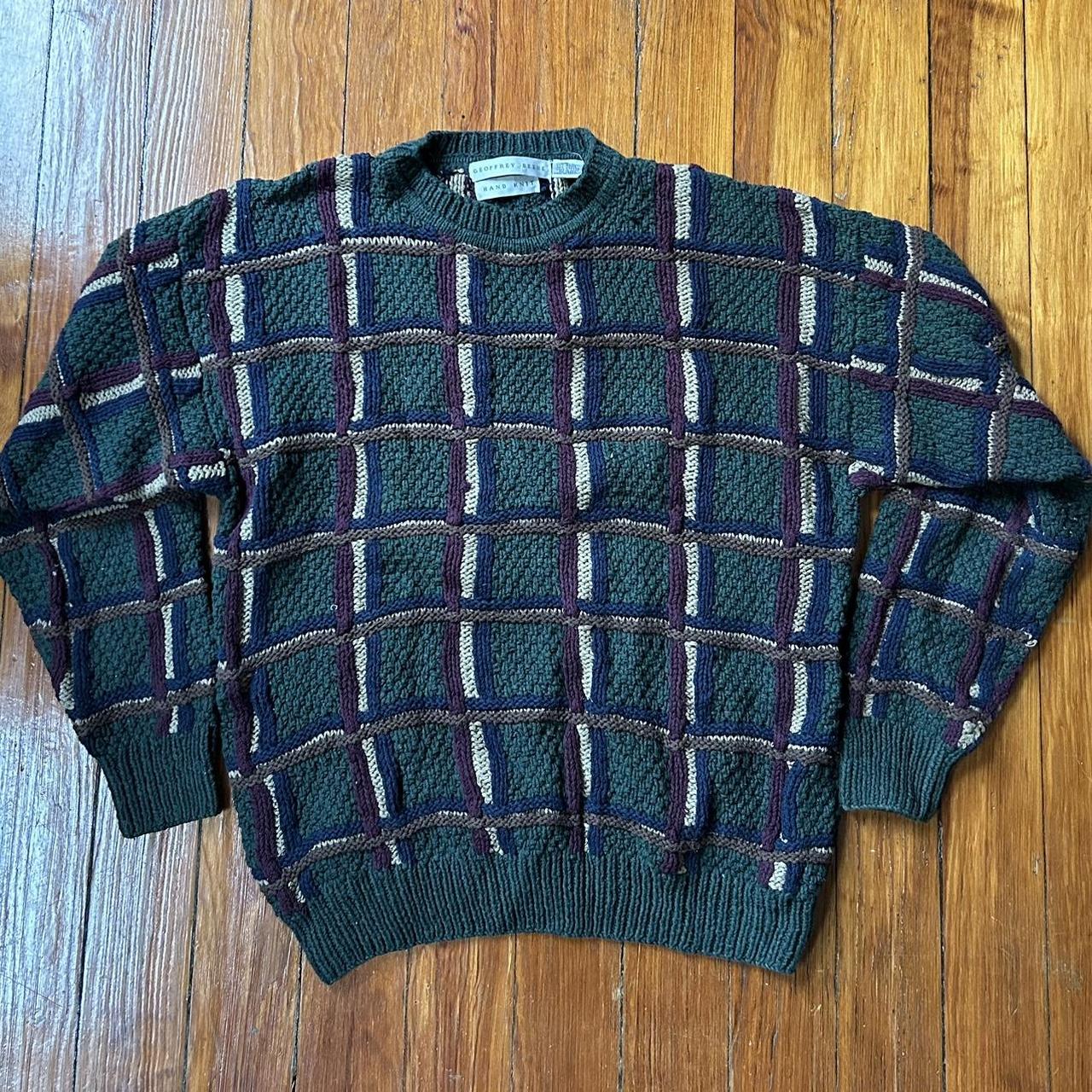 geoffrey beene hand-knit sweater. beautiful... - Depop