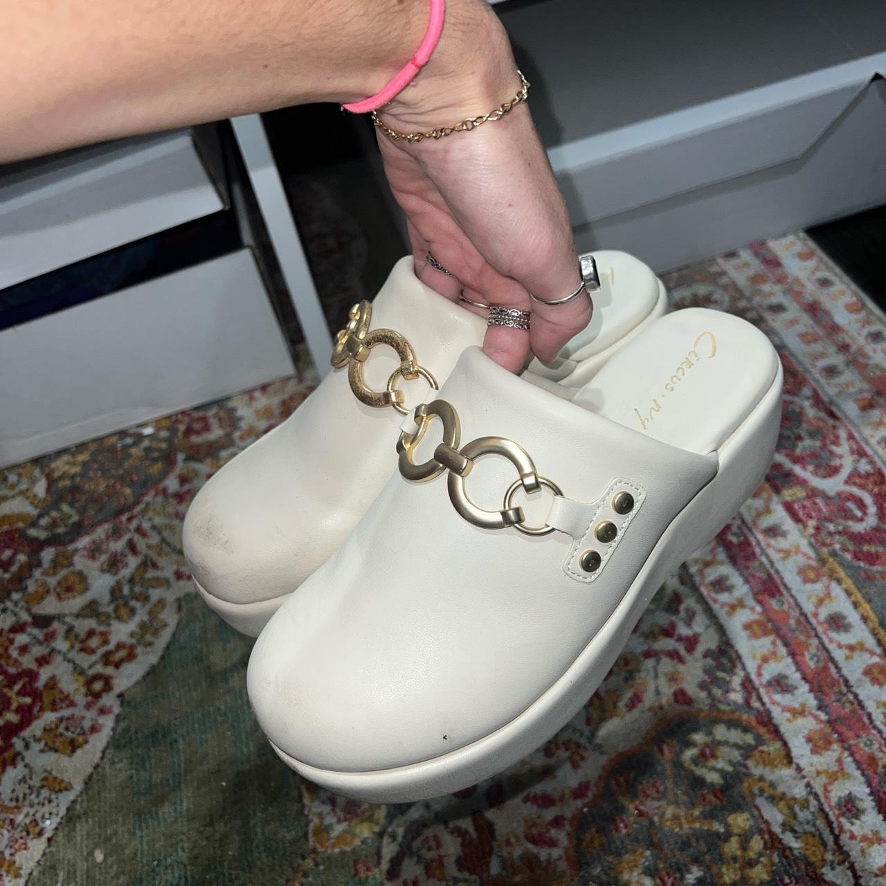 Cream clogs hot sale