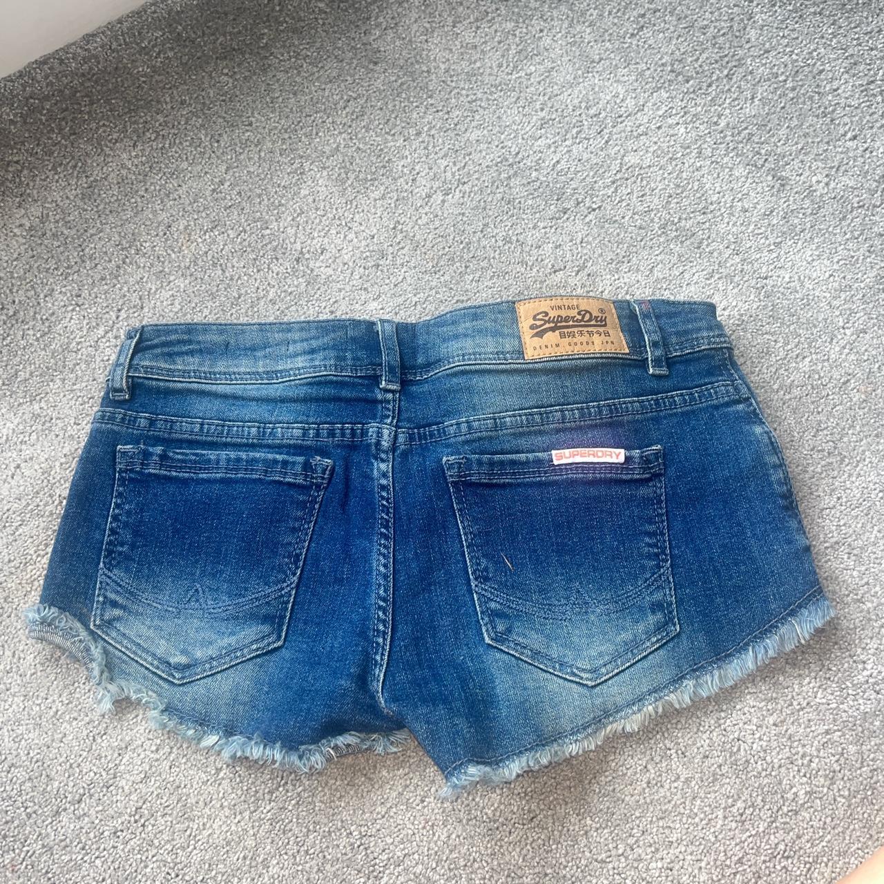 superdry vintage shorts with pink detail fit a... Depop