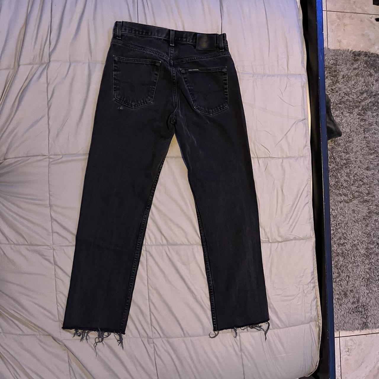 Harley Davidson Men's Black Jeans Depop