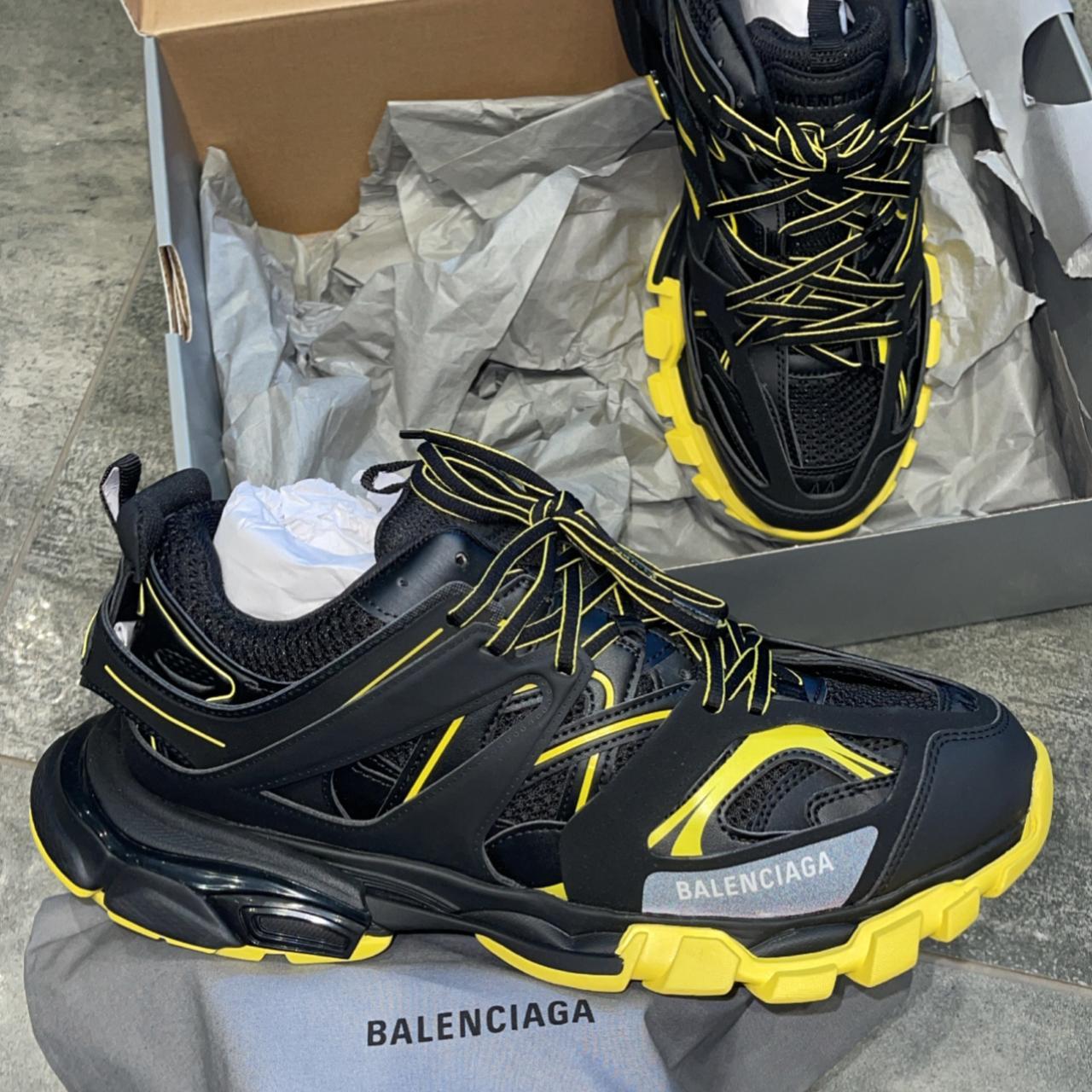 black yellow balenciaga runner