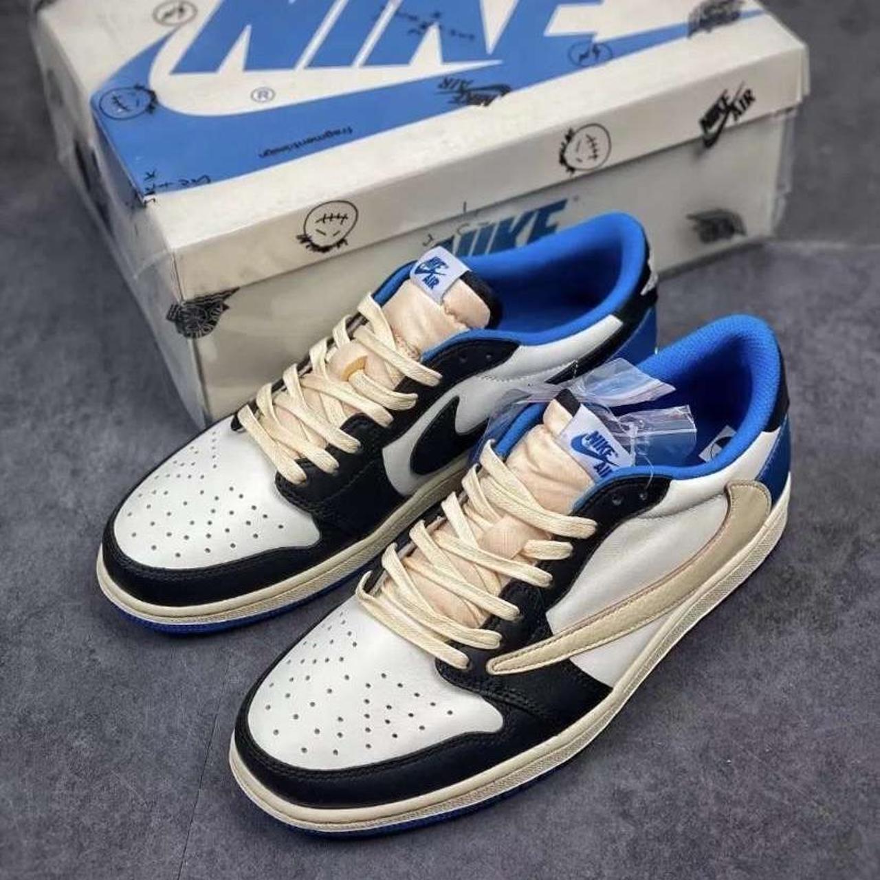 Travis Scott Nike Air Jordan 1 fragment low 100%... - Depop