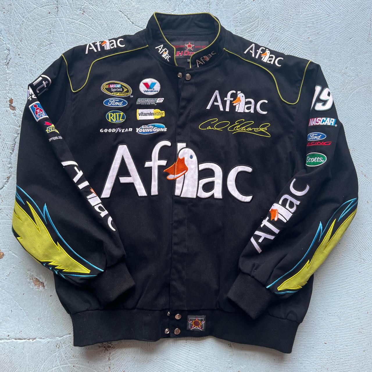 90s/Y2K NASCAR “Aflac” Racing Jacket. - Depop