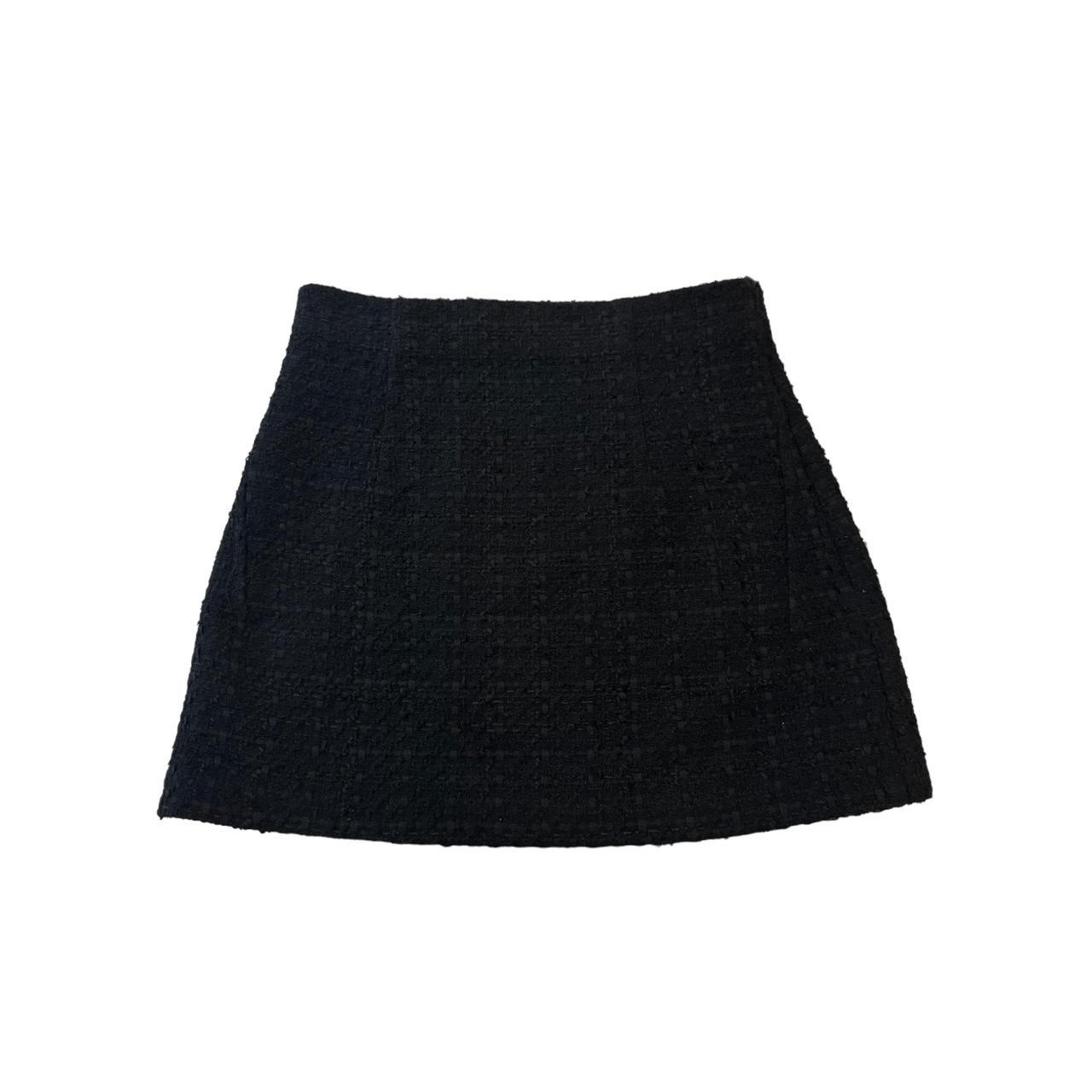 tweed mini skirt - small - Depop