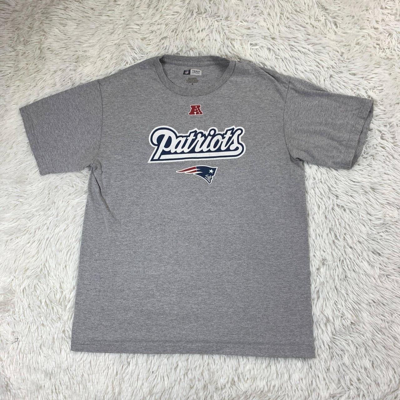 New England Patriots Shirt Adult Medium Gray NFL - Depop