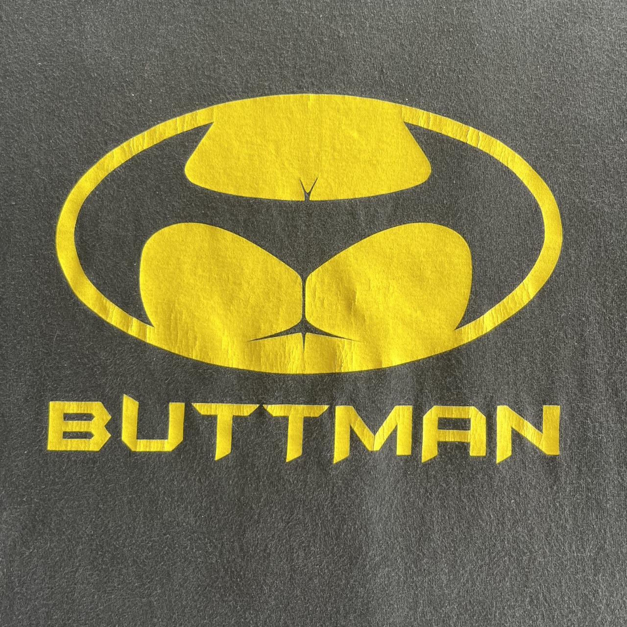 Hilarious ‘Buttman’ Graphic Tee In The Style Of The... - Depop