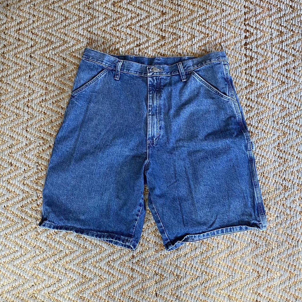 perfect wrangler carpenter jean shorts jorts size... - Depop