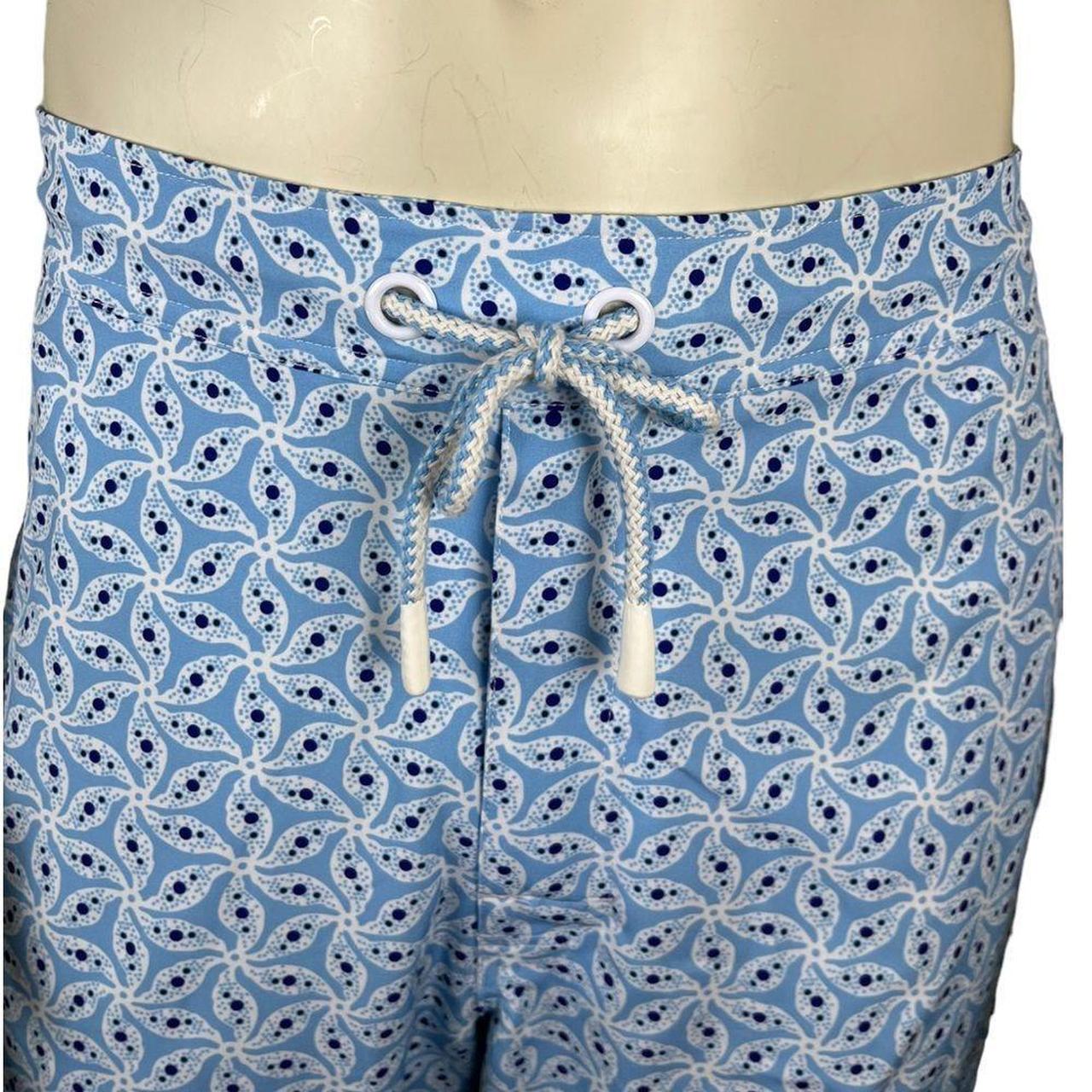 JENNIE-ELLEN Men's Blue and White Swim-briefs-shorts (2)