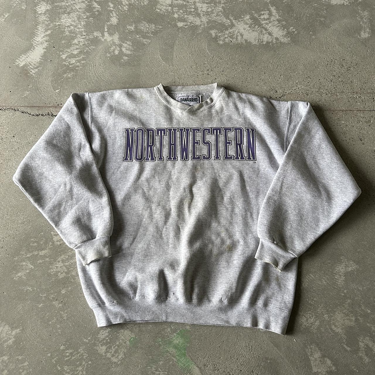 Vintage Northwestern sweat shirt Size:L Has spots... - Depop