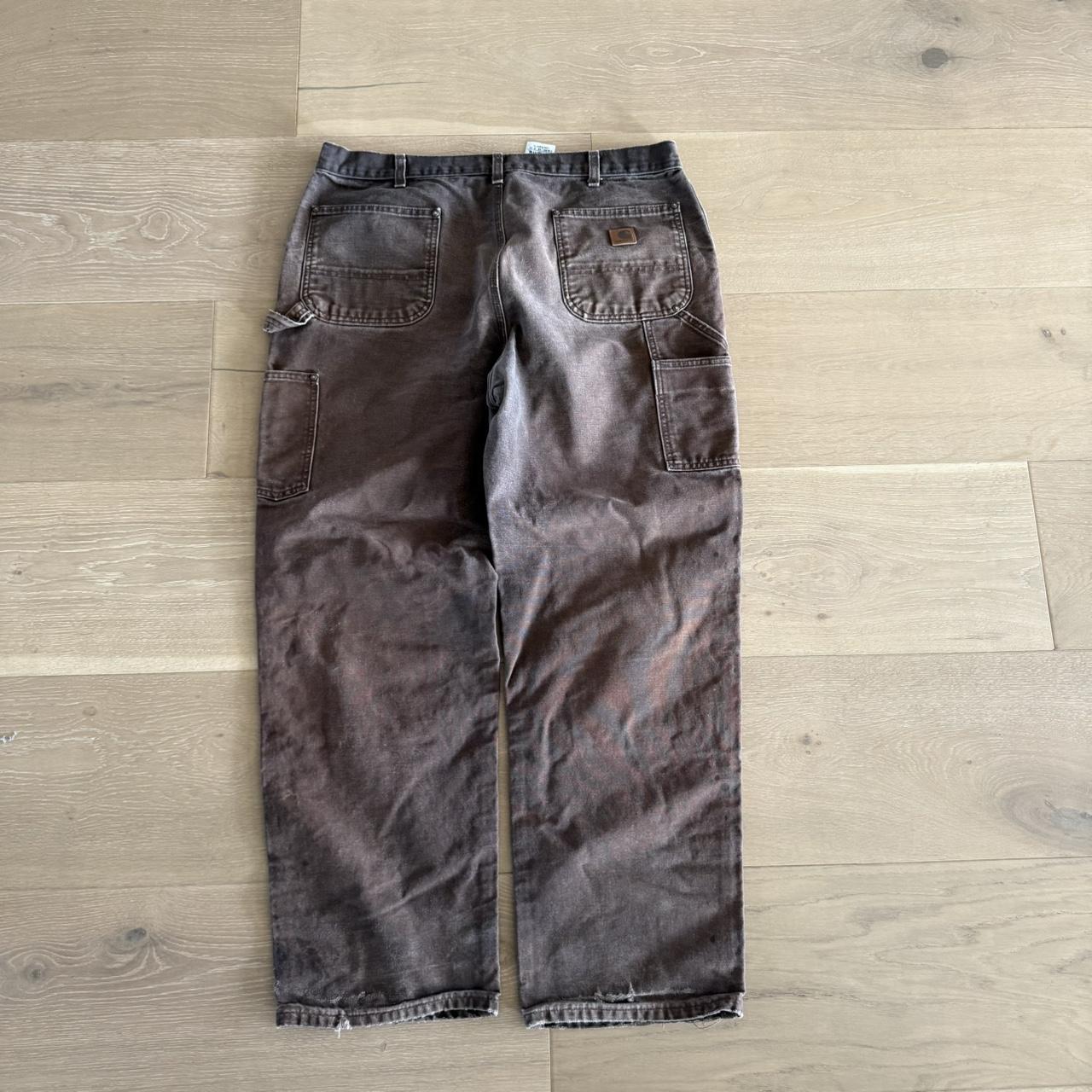 Carhartt Men's Faded Pants - Brown/Black - 38" – … - image 6