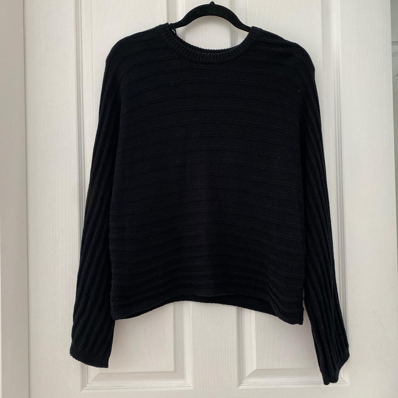 black Glassons crew neck knit sweater Size small... - Depop