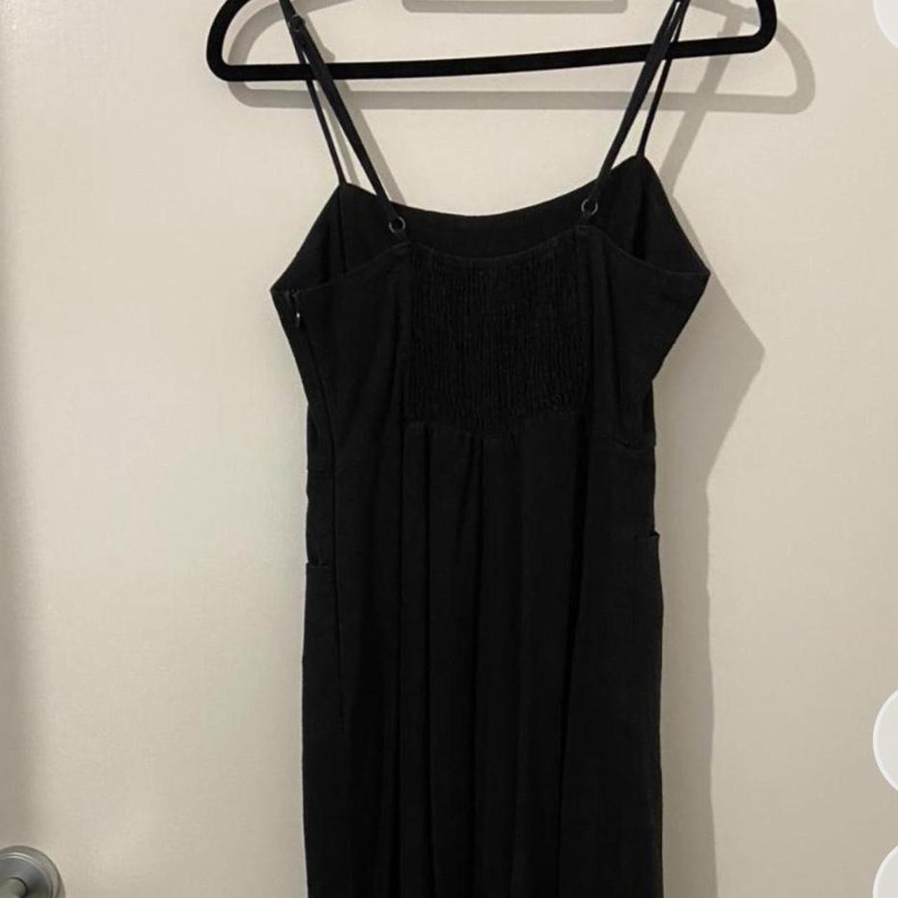 REPOP Glassons black linen wide leg jumpsuit size 6 Depop
