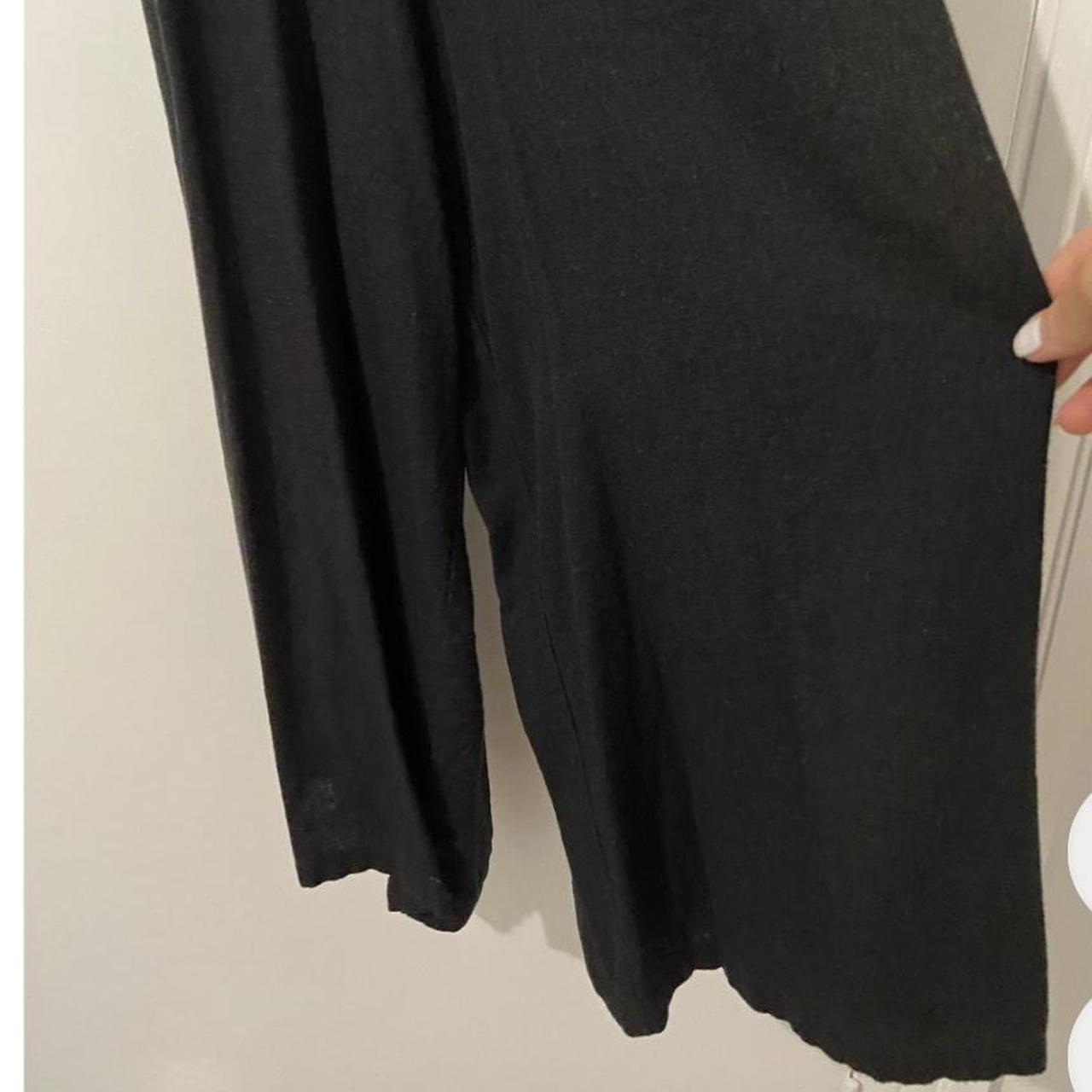 REPOP Glassons black linen wide leg jumpsuit size 6 Depop