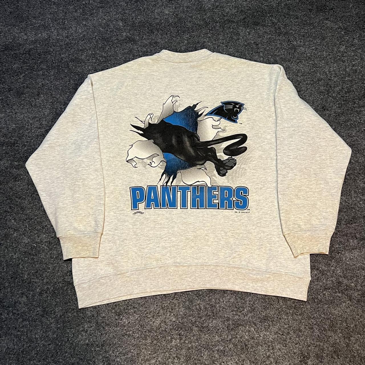 Vintage 1993 Carolina Panthers Logo 7 Crewneck - Depop