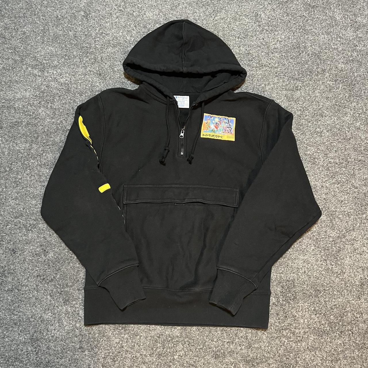 Black and yellow champion hoodie best sale