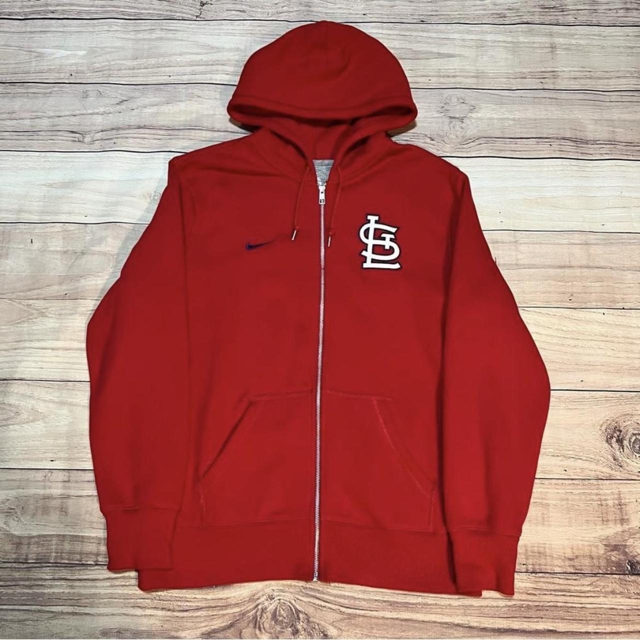 STL Cardinals Zip Up Nike Hoodie, Charcoal Grey in a - Depop