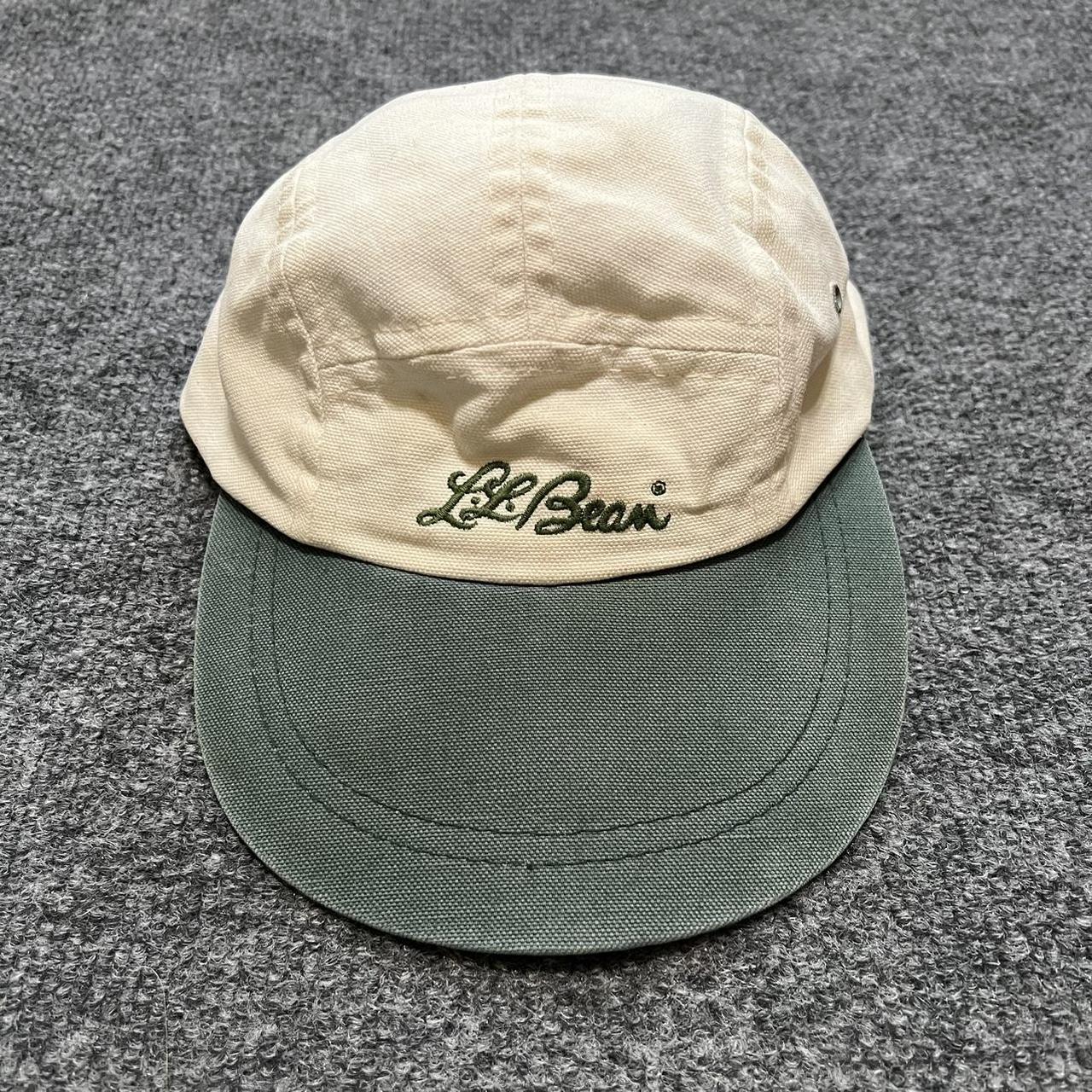 Vintage LL Bean Duckbill Hat USA White Long Bill