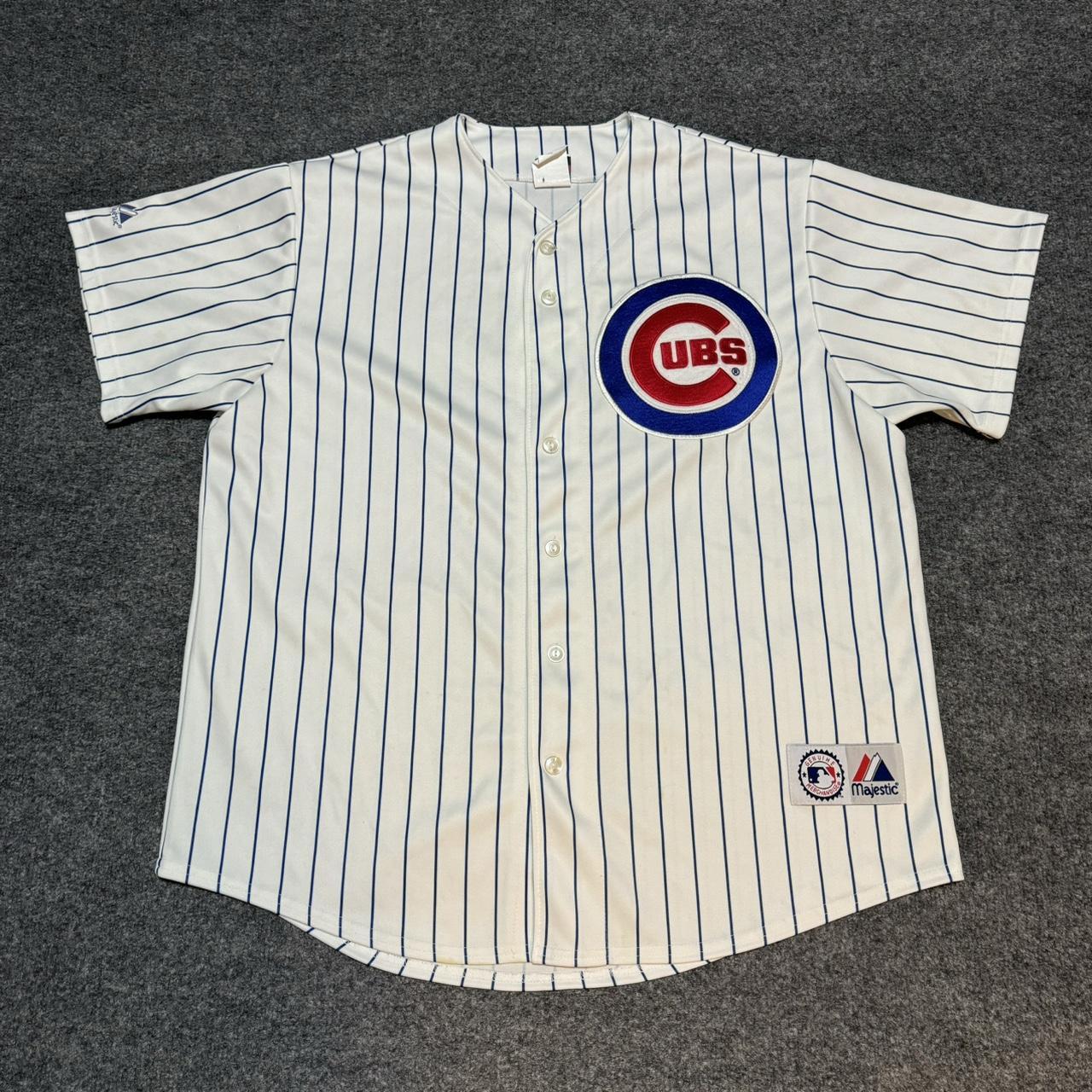 Chicago cubs pinstripe sale jersey